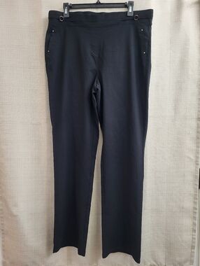 89th & Madison Women's Black Dress Pants Stretch Career Casual City Size XL